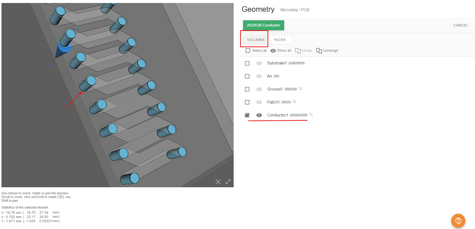 PCB-vias-3D-cylinders